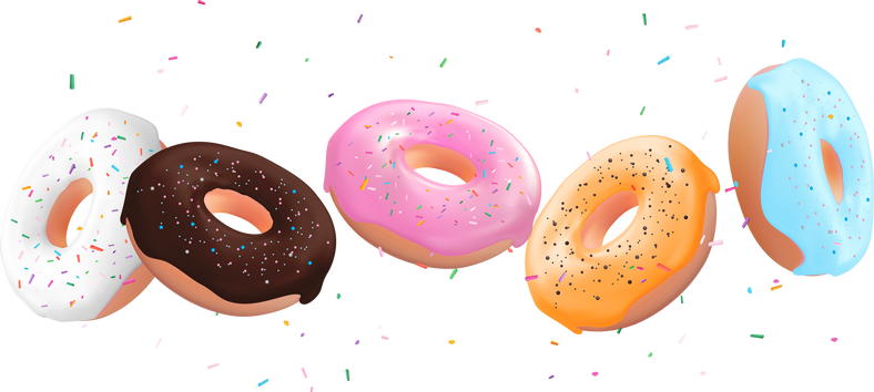 Sweet Donuts 3D Illustration
